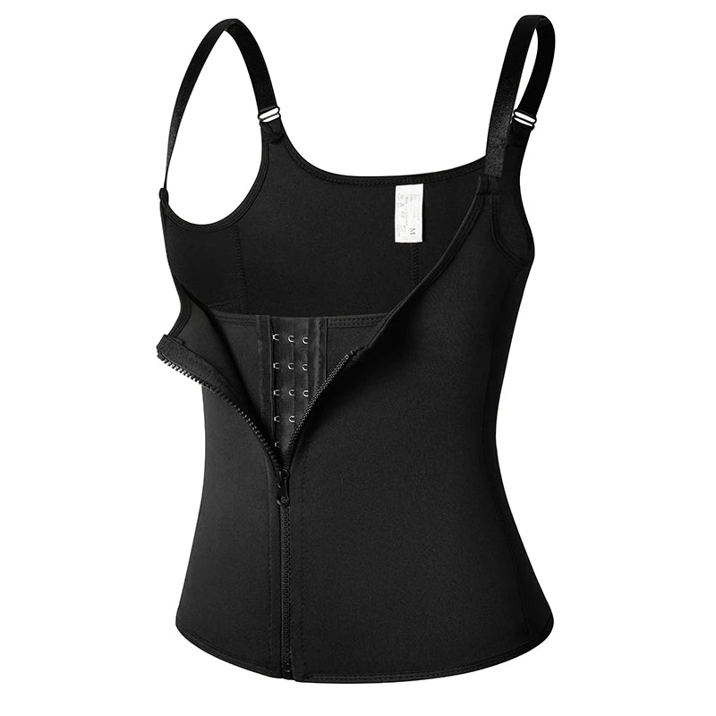 2 PCS Women's Waist Trainer Sauna Effect Sweat Vest Corset/Body Shaper Neoprene Shapewear Tummy Control Gym Workout Tank Top