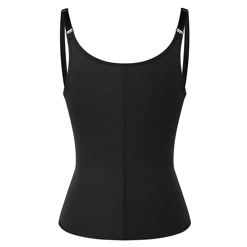 2 PCS Women's Waist Trainer Sauna Effect Sweat Vest Corset/Body Shaper Neoprene Shapewear Tummy Control Gym Workout Tank Top