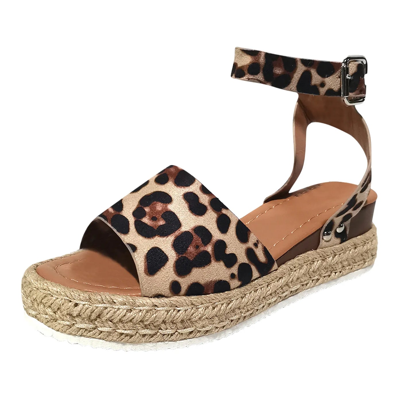 Woman Sandals Fashion Summer Retro Style Women Wedges/Shoes Casual Woman Peep Toe Leopard Platform Sandals