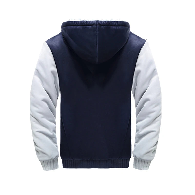 Winter Men's Coats Thicken Warm Jackets for Men Fleece Coat/Men Casual Hoodies Streetwear Long Sleeve Tops Clothing