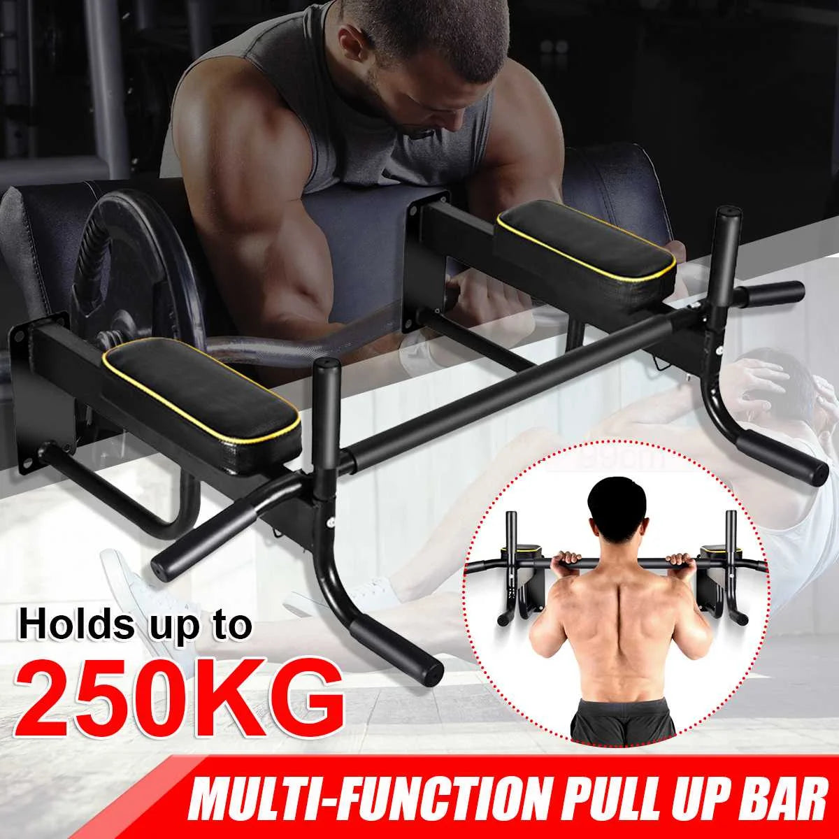 2 IN 1 Fit Pull Up Bar Traction bar Wall Pull-up Bar/Sport Gym Equipment Fitness Equipment Yoga