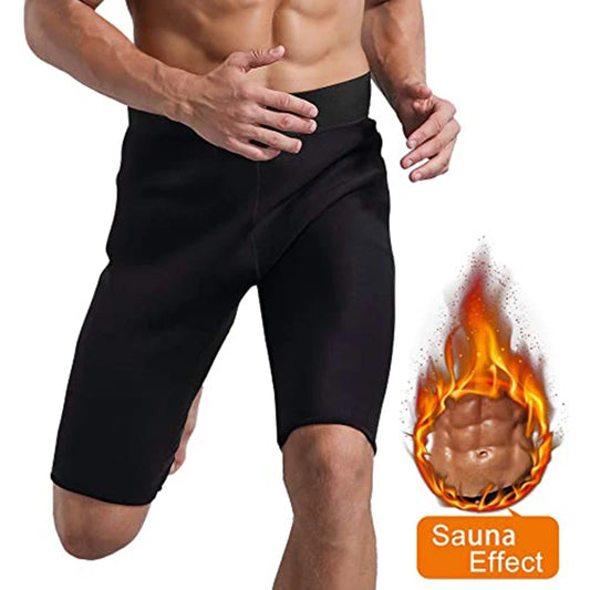 Men Sweat Sauna Pants Thermo Slimming/Thigh Shaper Tummy Control Shorts High Waist