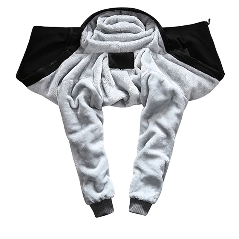 Winter Men's Coats Thicken Warm Jackets for Men Fleece Coat/Men Casual Hoodies Streetwear Long Sleeve Tops Clothing