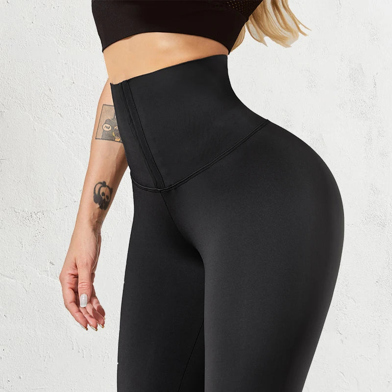 Women Slimming Shaper High Waist Leggings/Sweat Sauna Pants Waist Trainer Stretch Yoga Pants