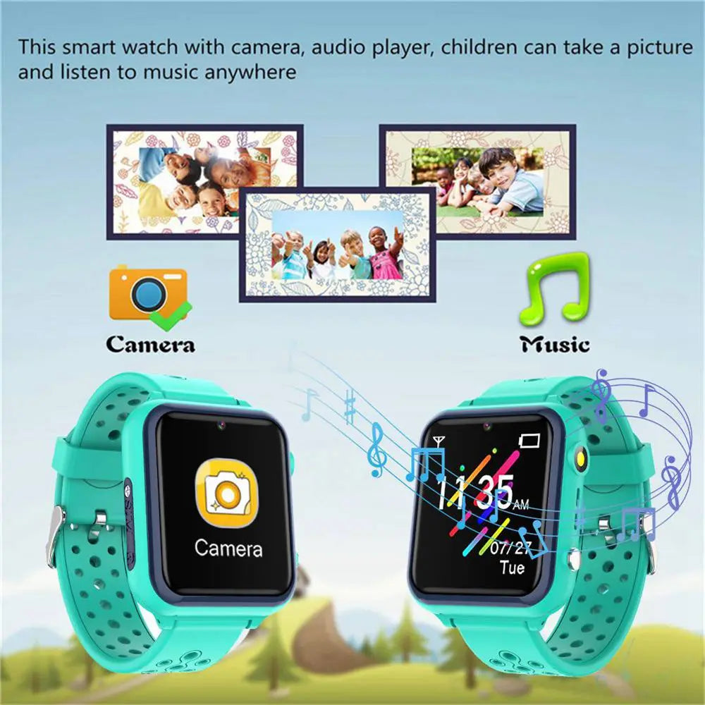 1.55 inch Kids Smart Watch Waterproof Children Listen Music/Play Game Smartwatch SOS Baby Watch 400mAh For Kids