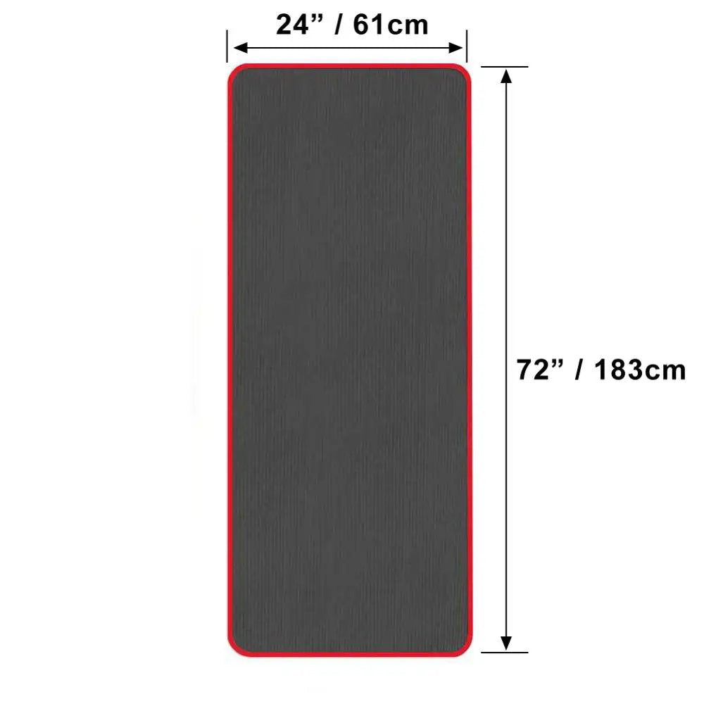 10mm Non-slip Anti-Tear Yoga Mat Thick Fitness Pilates Exercise Mat/Home Workout Sport Cushion Gymnastic Pad with Carrying Strap