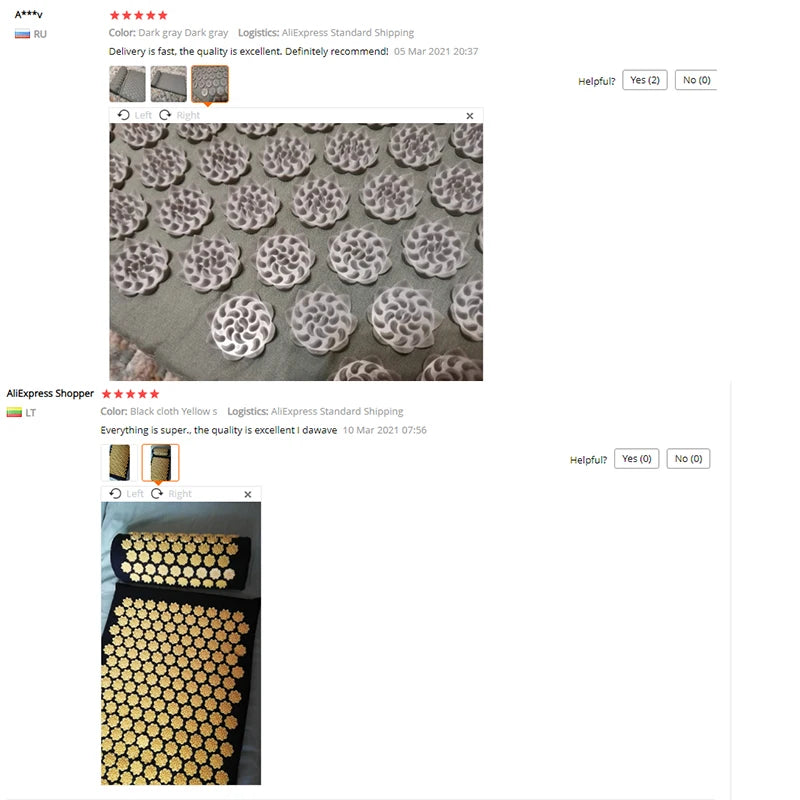 Massager Mat Shakti Mat Massage Yoga Mat Acupressure Relieve Stress/Back Body Pain Spike Mat Acupuncture Massage Cushion