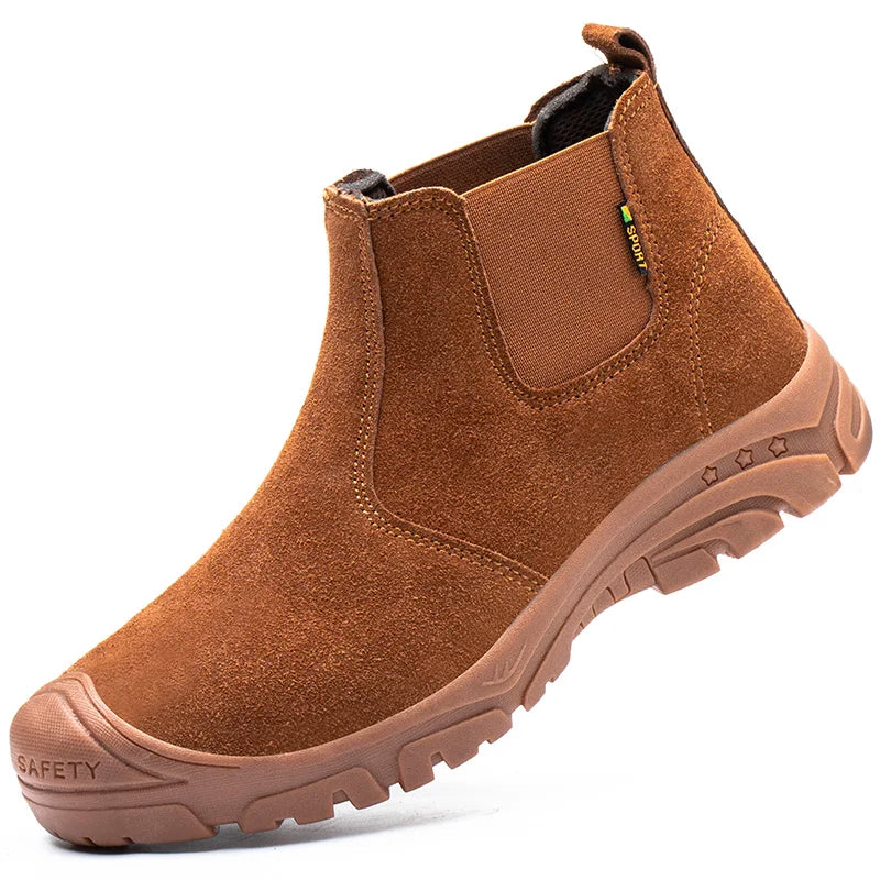 2024 Fashion Men Safety Shoes Steel Toe Caps/Indestructible Work Boots Anti-smashing