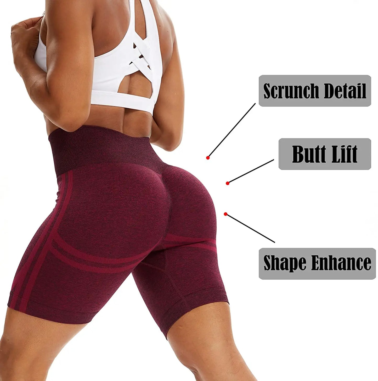 Seamless Sports Shorts For Women Hip Push Up/Short High Waist Leggings Gym Yoga Hot Shorts