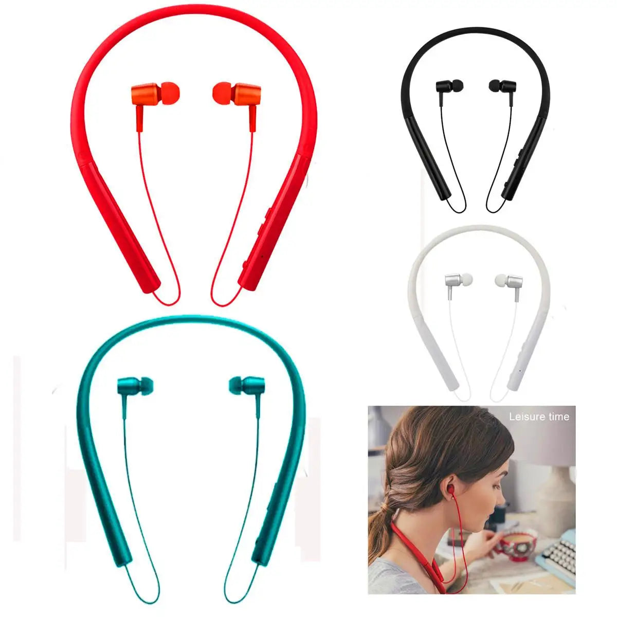 Sport Headphone Wireless Stereo Sweatproof Earbuds/with Mic for iPhone Samsung for Running Gym