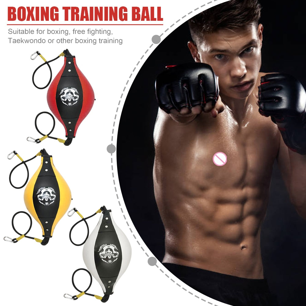 Quality PU Leather Punching Ball/Pear Boxing Bag Inflatable Reflex Speed