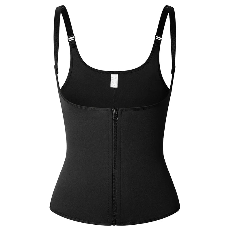 2 PCS Women's Waist Trainer Sauna Effect Sweat Vest Corset/Body Shaper Neoprene Shapewear Tummy Control Gym Workout Tank Top