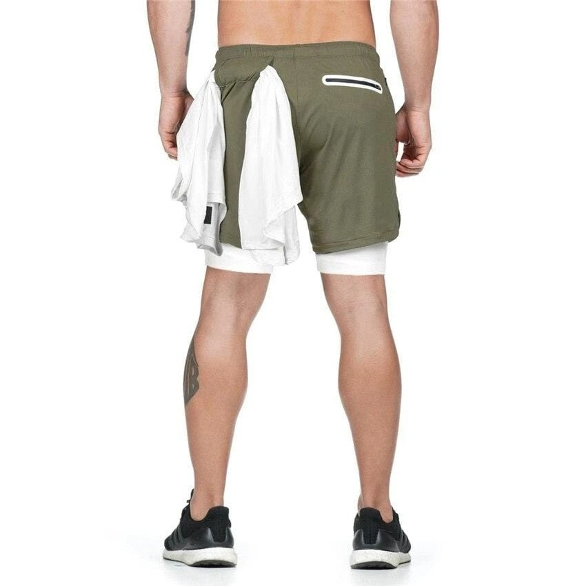 Double Layer Shorts Quick Drying Beach Sport/Shorts Gym Jogging Running Shorts