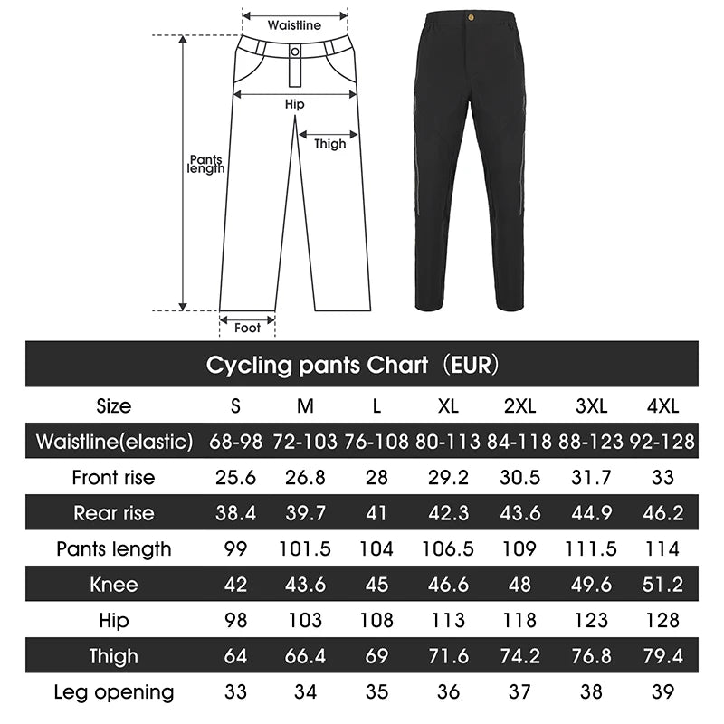 WEST BIKING Spring Summer MTB Sports Pants For Men Quick Dry/Reflective Striped Jogger Running Pants Outdoor Golf Fishing Hiking