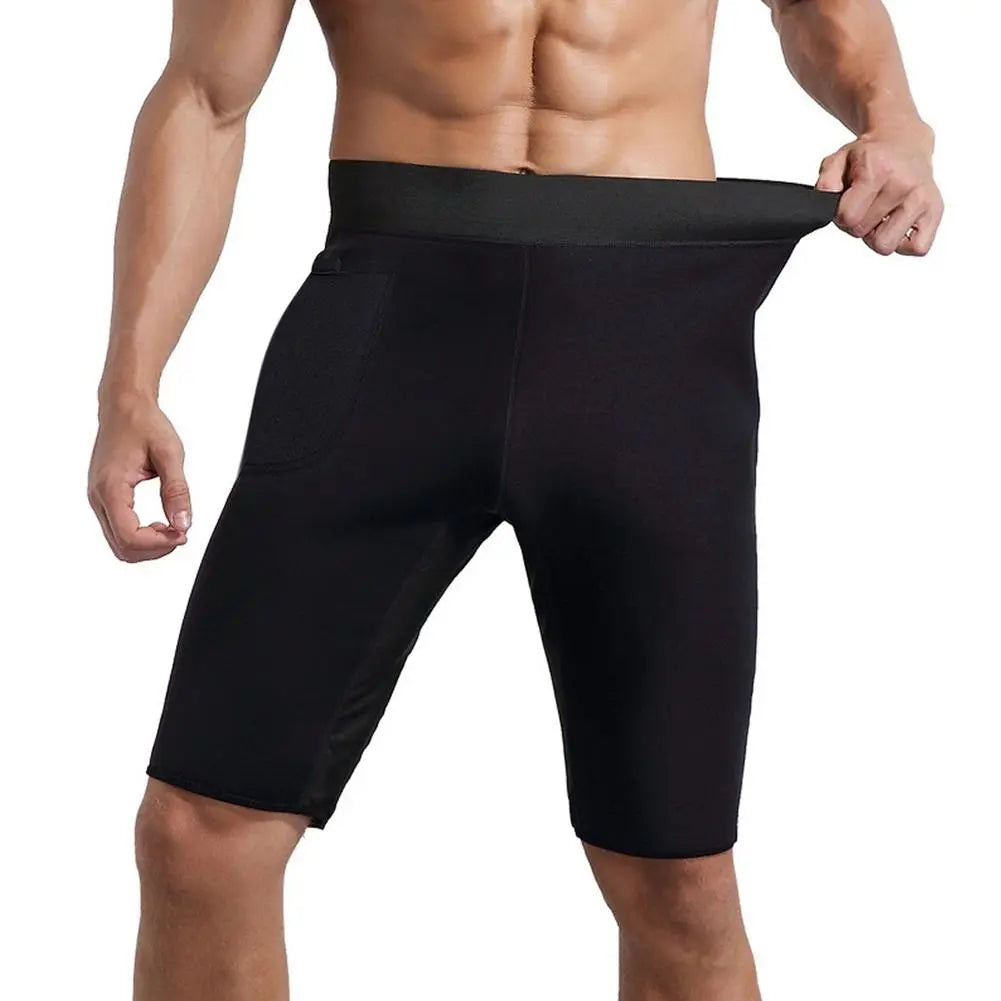 New Men Weight Loss Sauna Sweat Pants Short/Workout Gym Pants Slimming Shorts