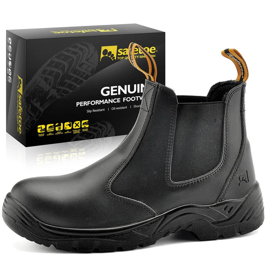 SAFETOE S3 Safety Shoes Light Weight Work Boots/With Steel Toe Cap, Waterproof Leather For Men
