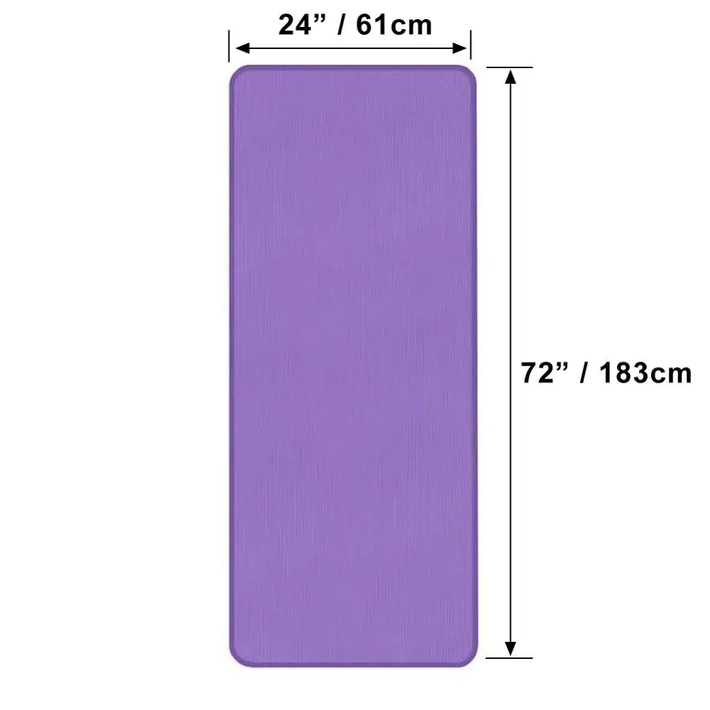 10mm Non-slip Anti-Tear Yoga Mat Thick Fitness Pilates Exercise Mat/Home Workout Sport Cushion Gymnastic Pad with Carrying Strap