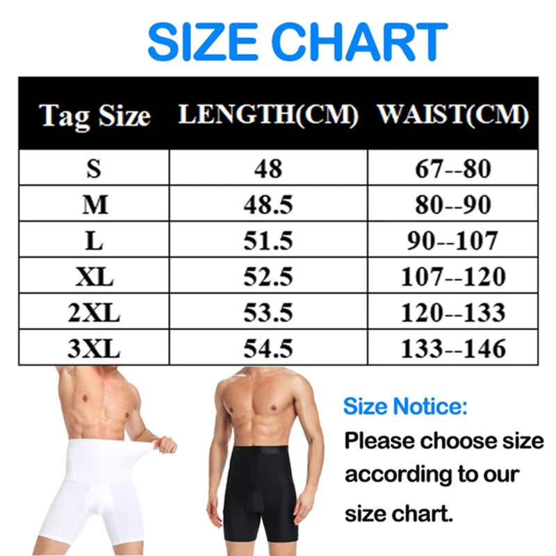 Men Waist Trainer Corset Tummy Control Shorts/High Waist Slimming Shapewear Shorts