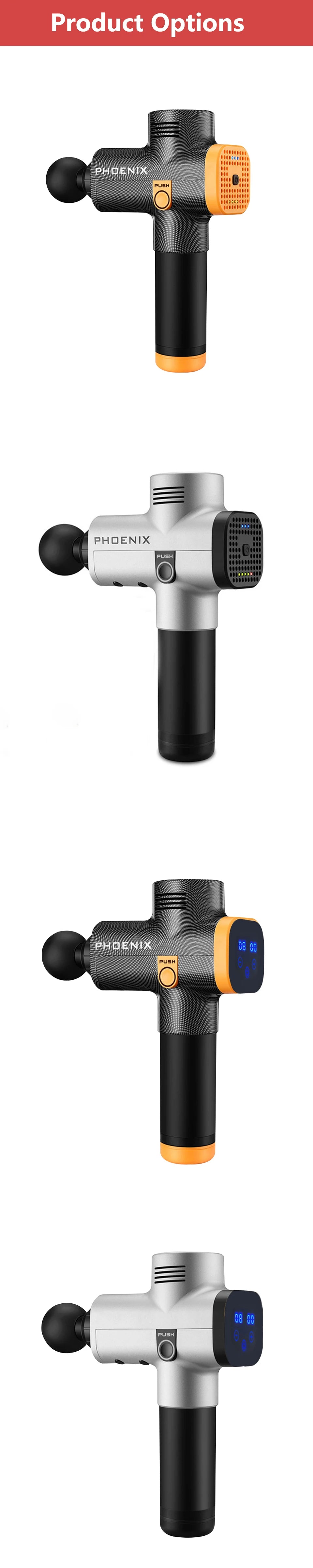 Phoenix A2 Massage Gun Deep Body Massager For Muscle Back Pain Relief/Exercising Body and Relaxation Slimming Shaping Massager