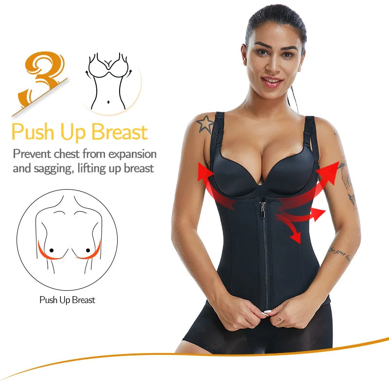 2 PCS Women's Waist Trainer Sauna Effect Sweat Vest Corset/Body Shaper Neoprene Shapewear Tummy Control Gym Workout Tank Top