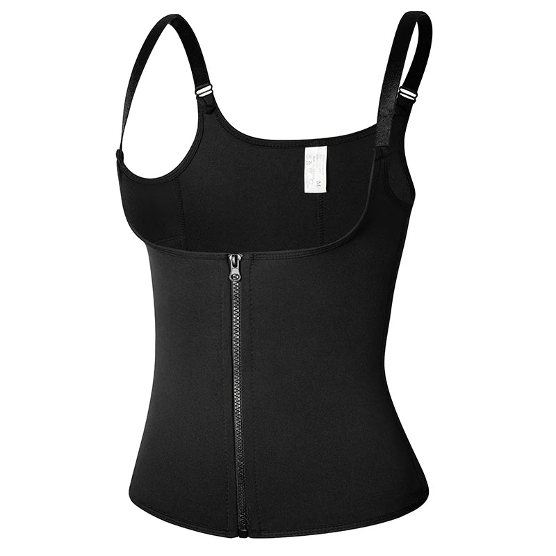 2 PCS Women's Waist Trainer Sauna Effect Sweat Vest Corset/Body Shaper Neoprene Shapewear Tummy Control Gym Workout Tank Top
