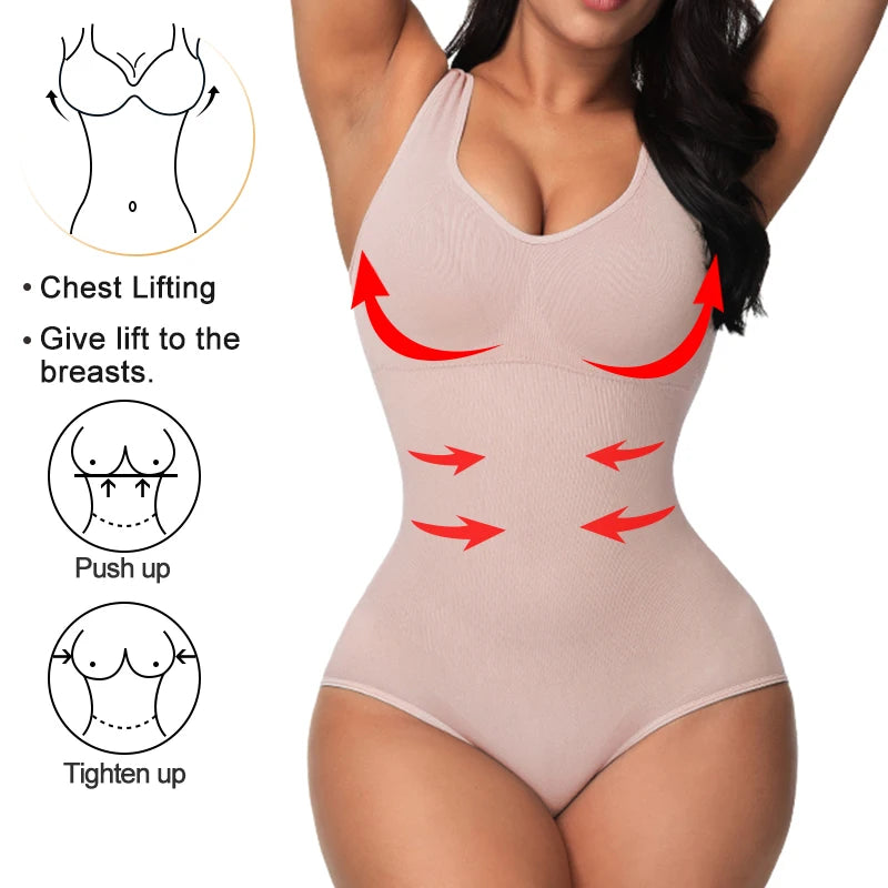 Shapewear Corset Bodysuit for Women/Tummy Control Shapewear V-Neck Slimming Tank Tops