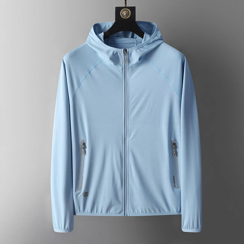 UPF50+ Summer UV Protection Hoodie Unisex Breathable Ice Silk/Outdoor Sports Couple's Beach Street Style Lightweight Jacket