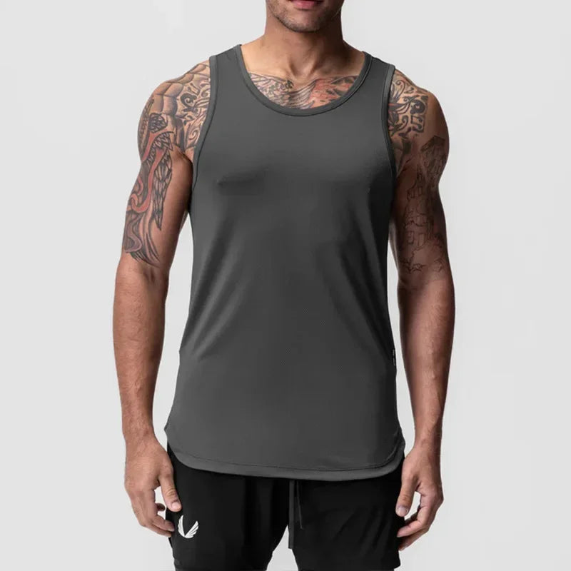 Men's Summer Casual Clothing Breathable Sport Basketball/Tank Top Gym Fitness Workouts Quick Dry Sleeveless Shirts Running Vest