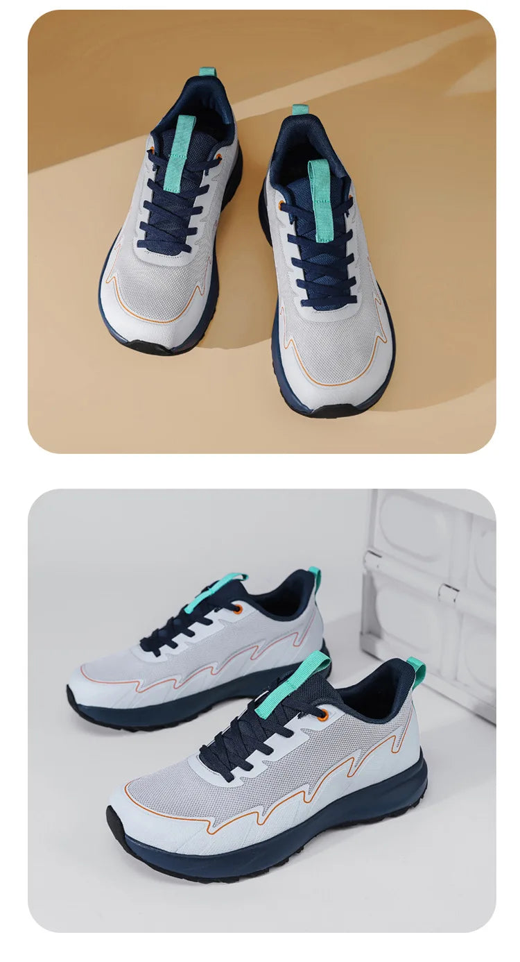 Wide Toe Running Shoes 4E Dynamic Thick Outdoor Fitness Men's Shoes/Foot Cross-Border Shoes Comfortable Breathable