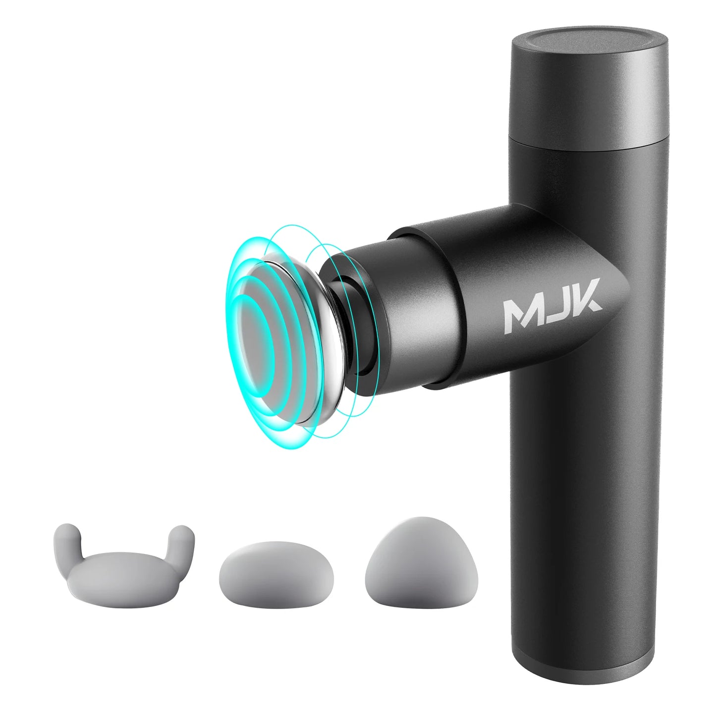 Mini Massage Gun, Percussion Deep Tissues Muscle with Heat/Portable Full-Metal Massage Gun with 3 Interchangeable Heads