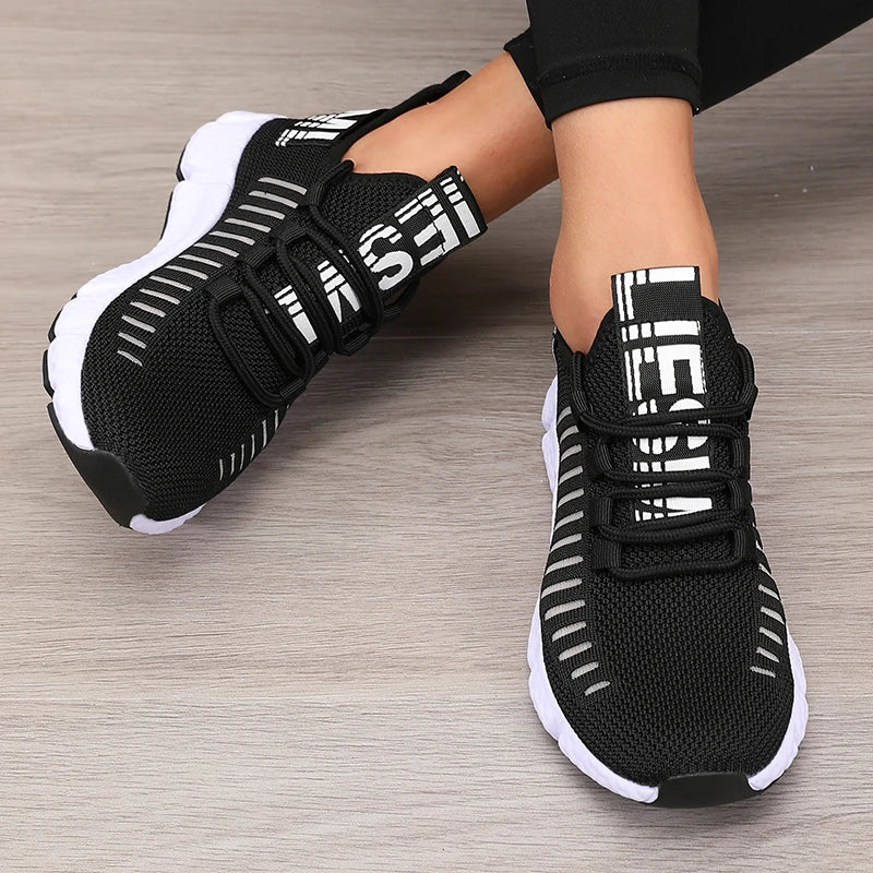 Women's Platform Sports Shoes with Fashionable Trendy Design/Breathable Comfortable Shoes Outdoor Hiking  Walking Casual Shoes