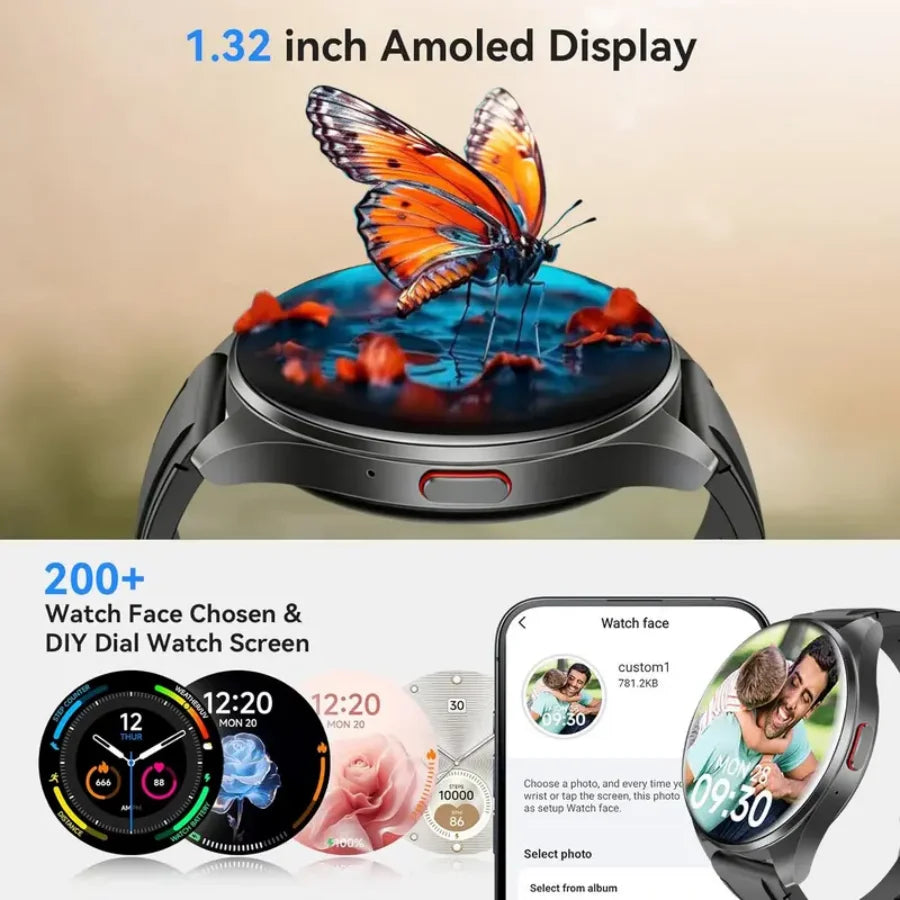 Smart Watch for Men & Women Wireless Calling Dialing 100+ Sport Modes/Fitness Tracker with Various APP Reminders Call