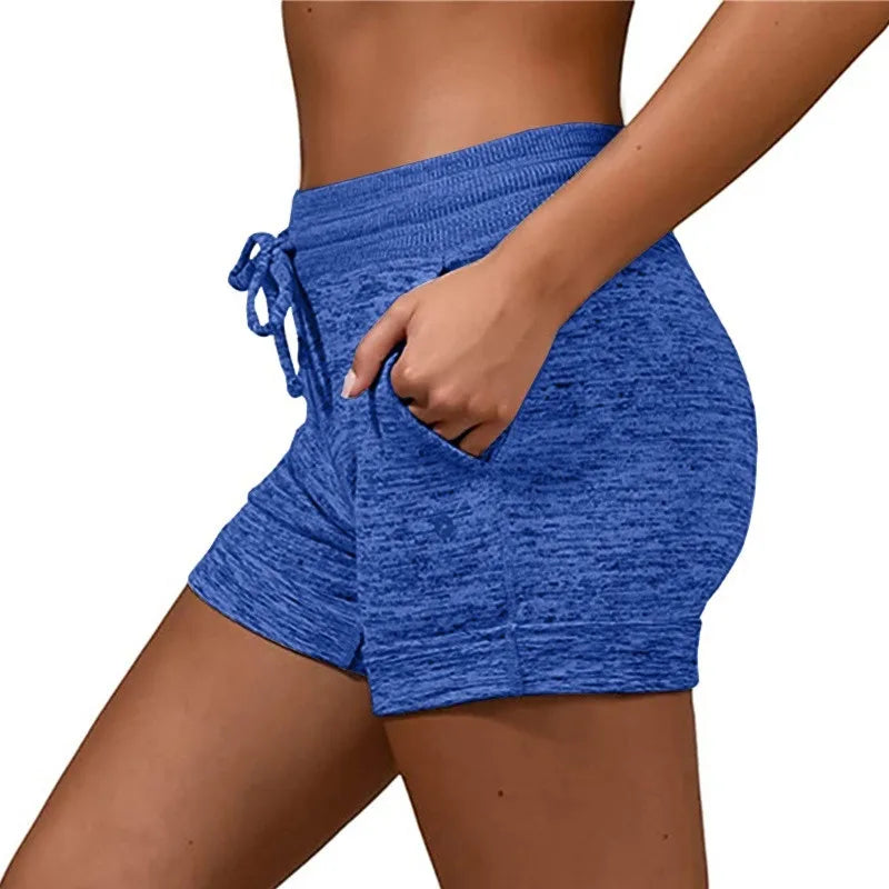 Summer Women's Shorts Printing Elastic High Waist Casual/Sport Fitness Running Oversize Female Sweat Shorts