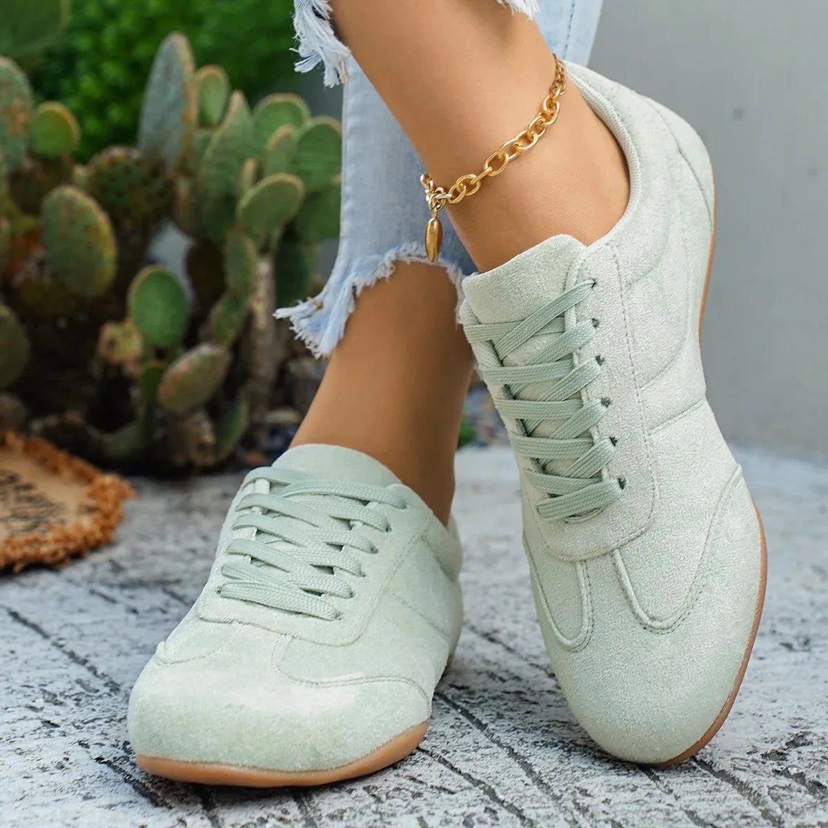 Women's Casual Flat-Soled Non-Slip Wear-Resistant Sport Spring/Autumn Round-Toe Soft And Comfortable Women Single Shoes