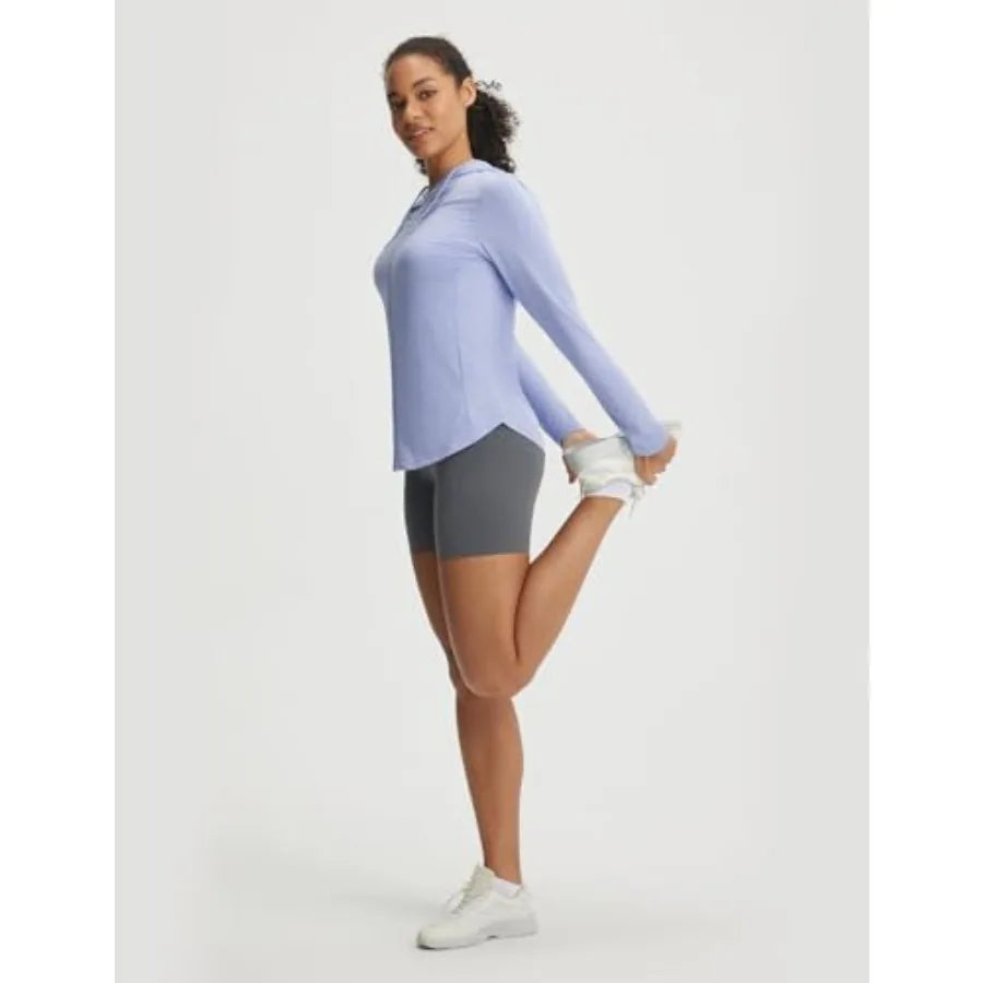 baleaf Women's Sun Jacket with Removable Brim UPF 50+ Lightweight/UV SPF Shirts Long Sleeve Full Zip Up Hoodie Outdoor Hiking