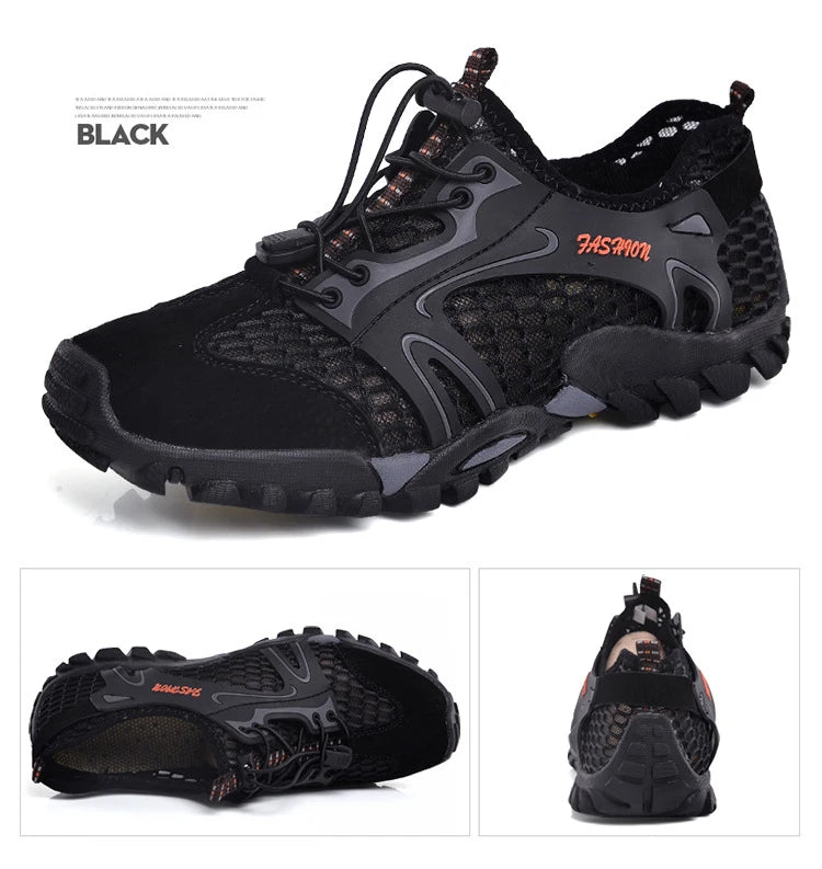 Large Size Breathable Outdoor Hiking Shoes Men Sports Hollow Out/Shoes Fishing and River Tracing Men's Shoes Sandals