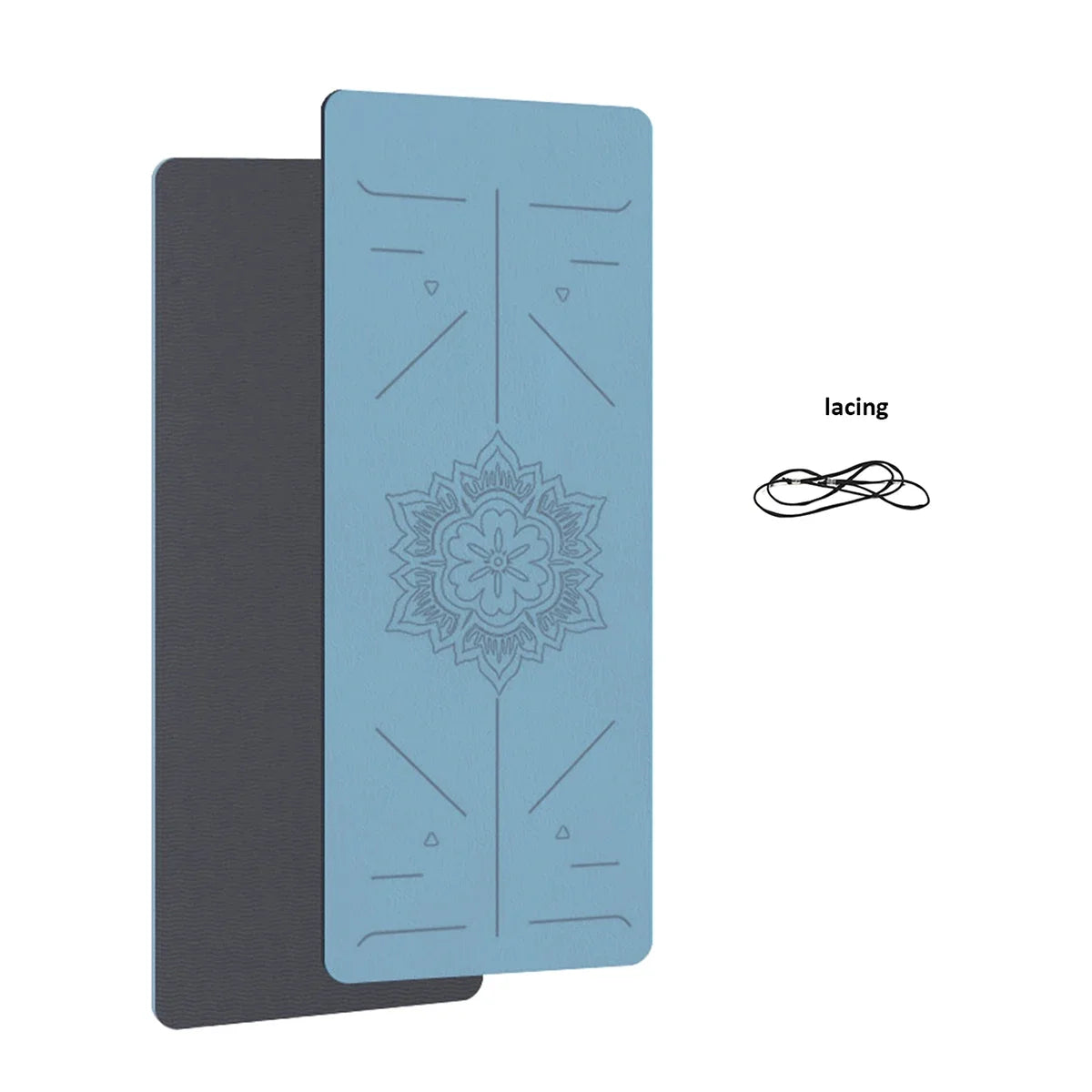 TPE Yoga mat home fitness/non-slip sports mat guide line Exercise Yoga Mats