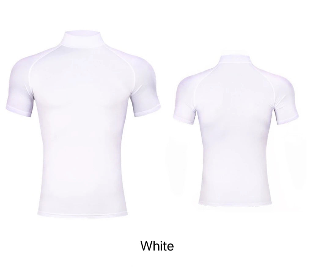 1pcs Men T-Shirts Running Shirt Boys Basketball Shirts/Men's Jersey Sportswear Jogging Quick Dry Mock Neck Fitness Tops