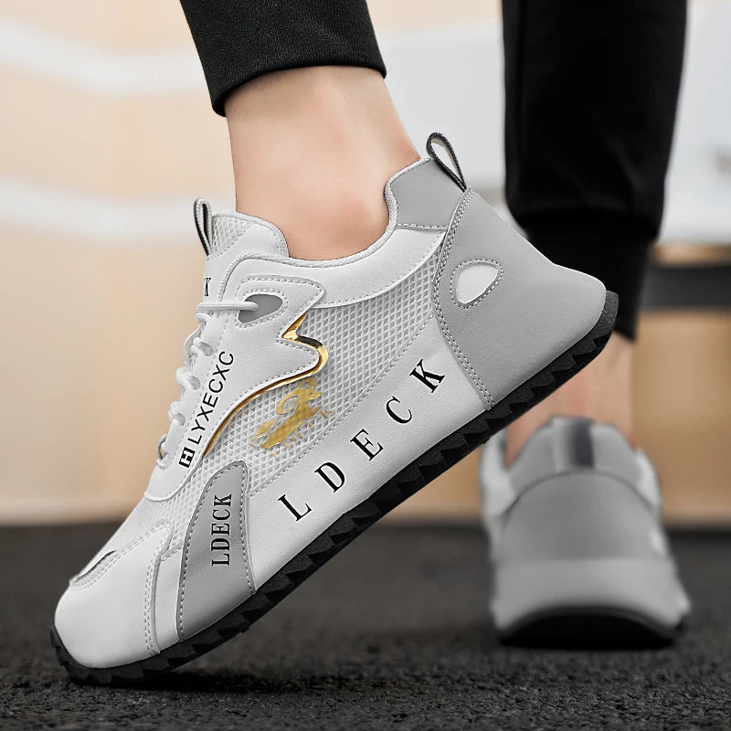 Casual sports shoes for men new style suitable for spring and summer/breathable mesh shoes versatile soft sole thick sole
