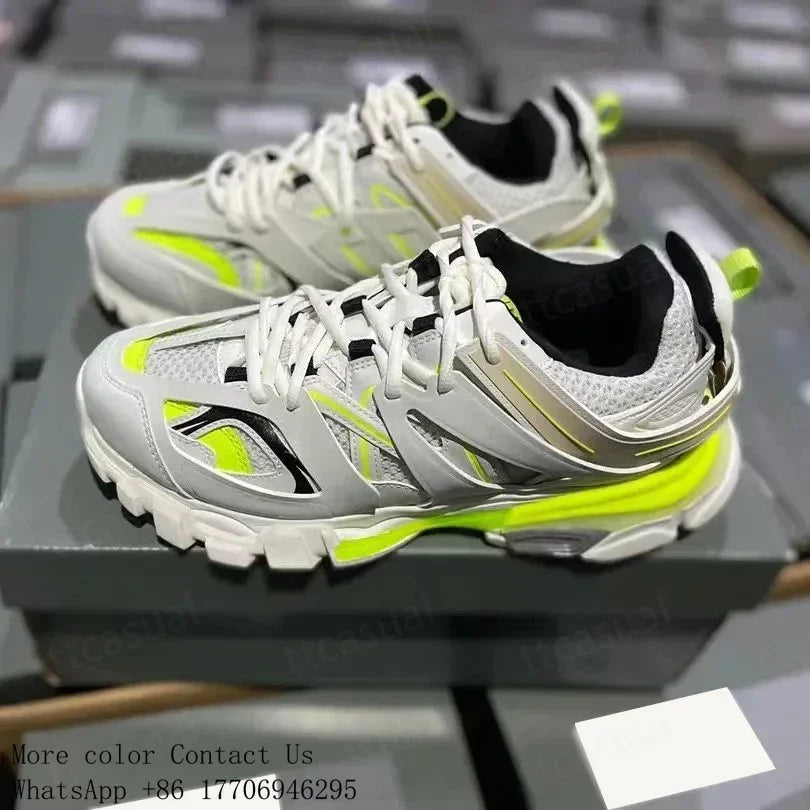 Designer Tracks 3 3.0 Men Casual Shoes Paris Triples White/Black Pink Grey Beige Sneakers Brand 18s