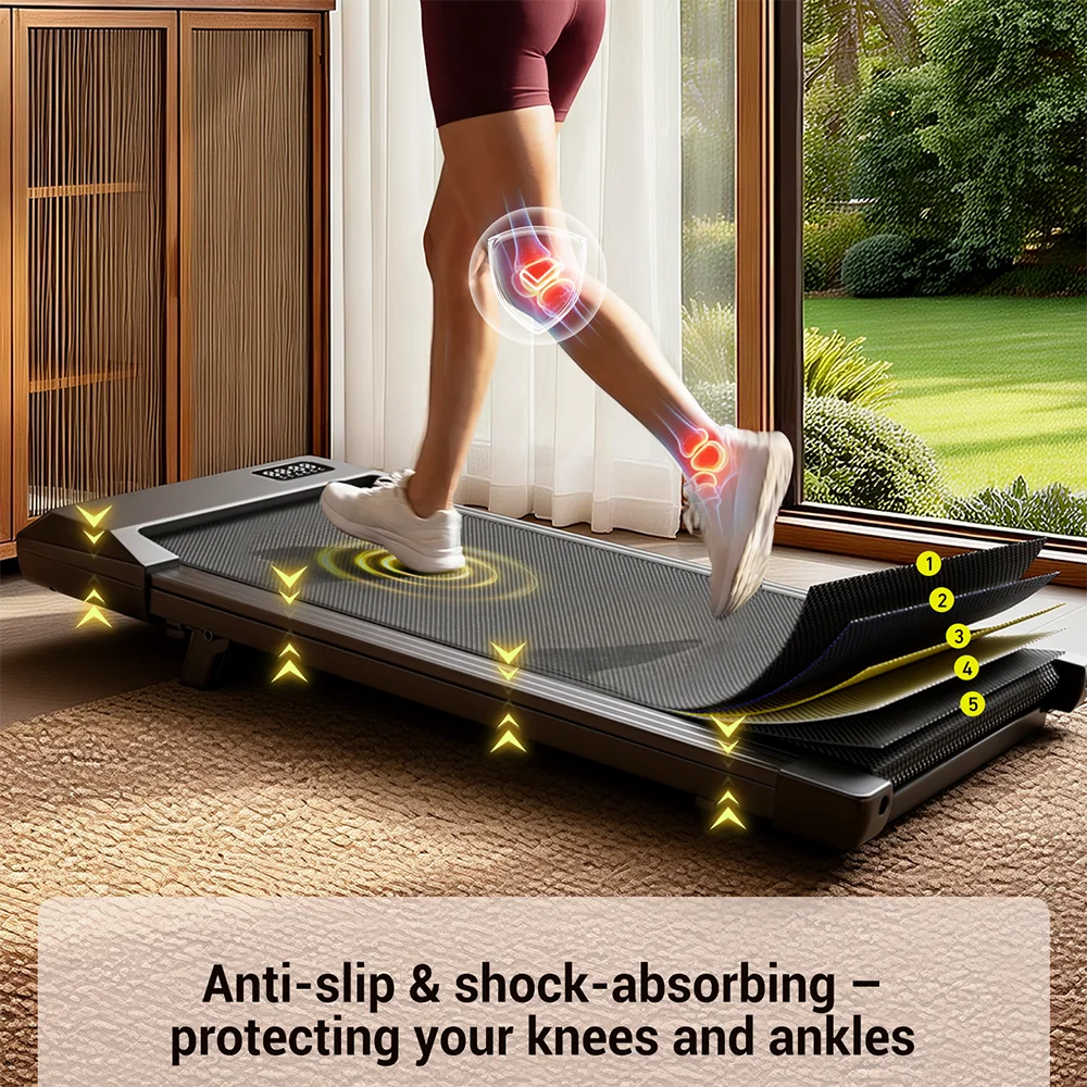 2in1 Walking Pad Mini Treadmill Portable for Home&Office/Under Desk LCD Screen Max 300lbs Quiet Treadmills Exercise Machine