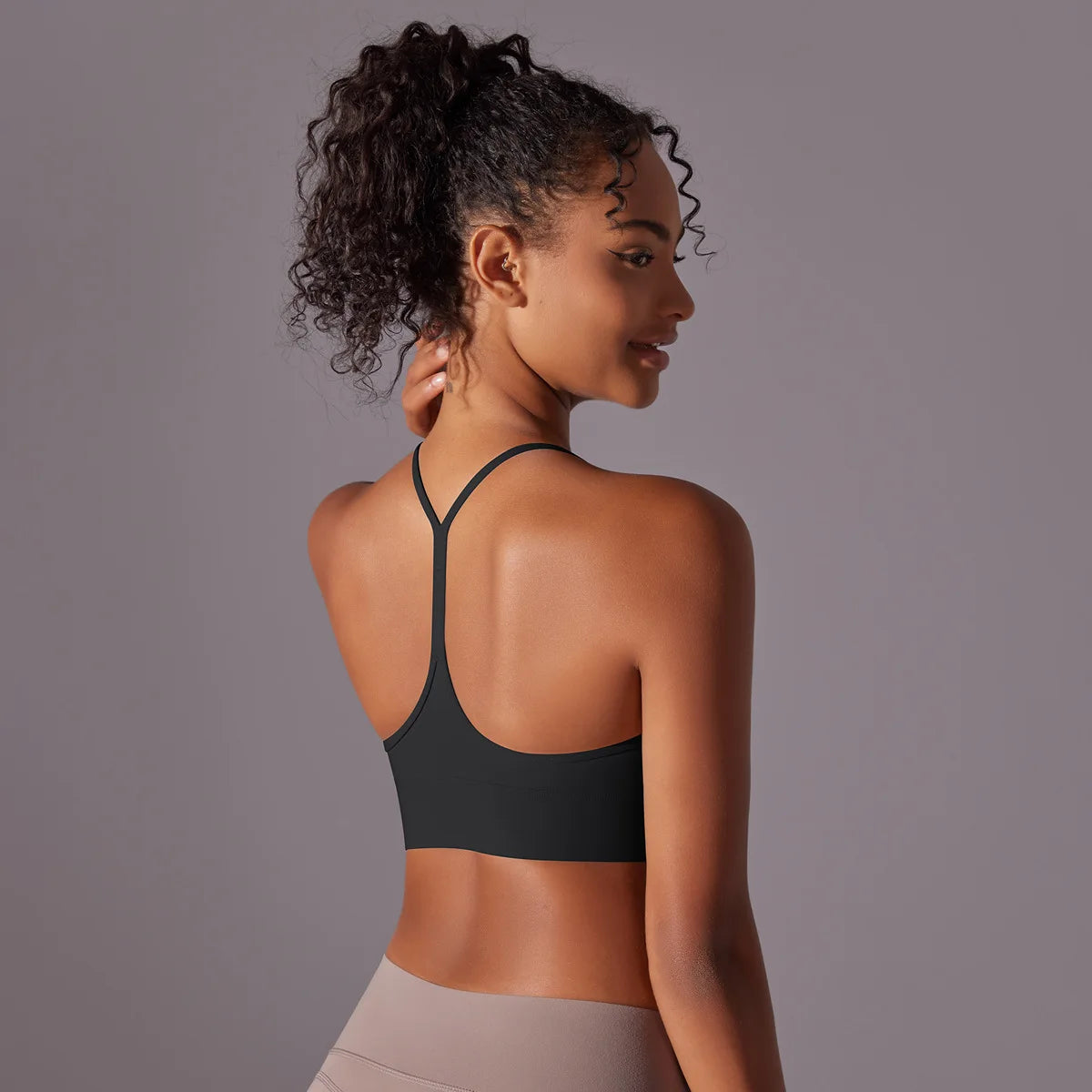 Women Sport Bra Fitness Yoga Top Underwear Soft Y Line Back Running/Gym Crop Top Workout Bra With Chest Pad Push Up Yoga Bra