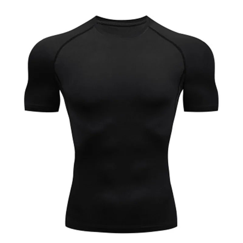 Men's T Shirt Outdoor Training Fitness Gym Jogging Running Sweatshirt/Man Compression Shirts Tight Elastic Breathable