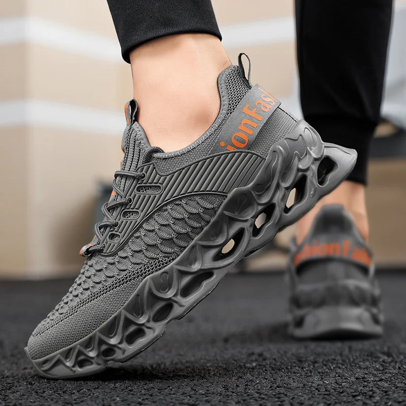 YRZL Men's Breathable Mesh Lightweight Running Shoes Soft Sole/Non Slip Comfortable Sports Shoes for Men Outdoor Walking Casual