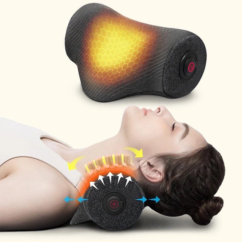 Nekteck Electric Massager Pillow Multi Back and Neck Massager with Heat 5s/Heated Relax Muscle Shoulder Massage Pillow