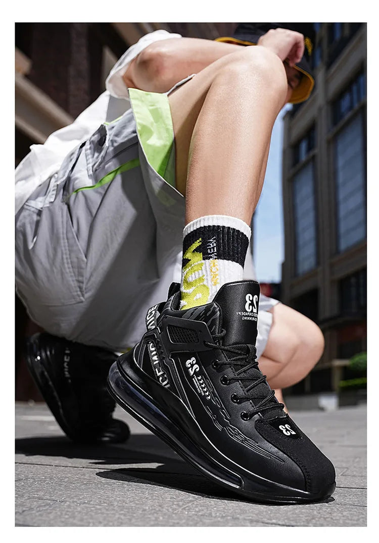 Men's Running Shoes Casual Sneakers New Spring Anti-shock/Air Cushion Sport Shoes Thick Bottom Anti-slip Running Shoes