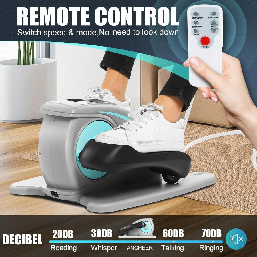 Under Desk Elliptical Machine Quiet Pedal Exerciser for Seniors Office & Home/Low-Impact Seated Leg Workout Equipment, Smart