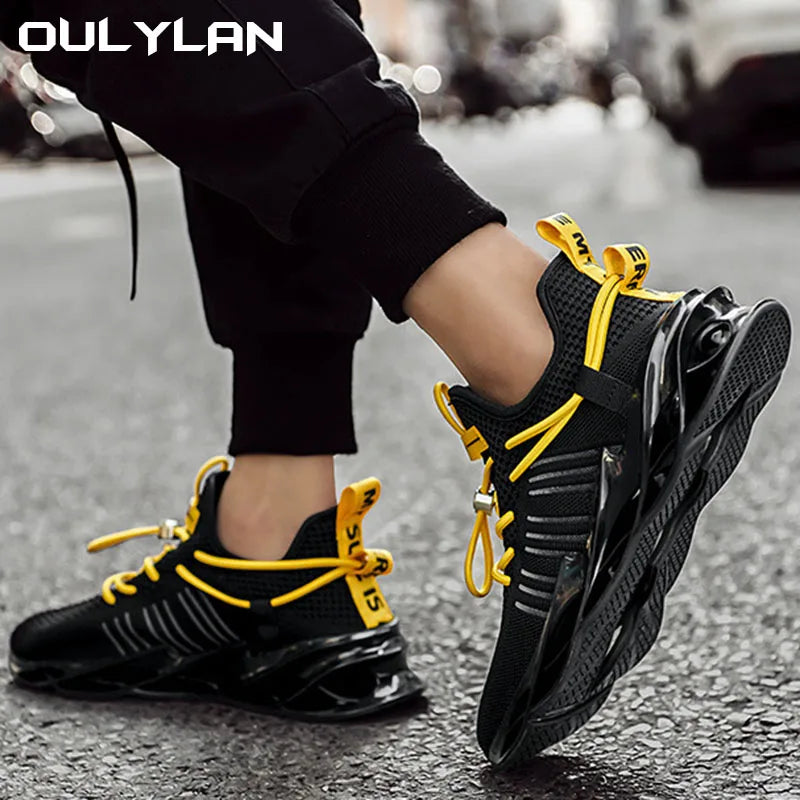 Oulylan Lightweight Men's Running Shoes Outdoor Breathable/Men Sports Shoes Anti-slip Male Sneakers Fashion Tennis 2024