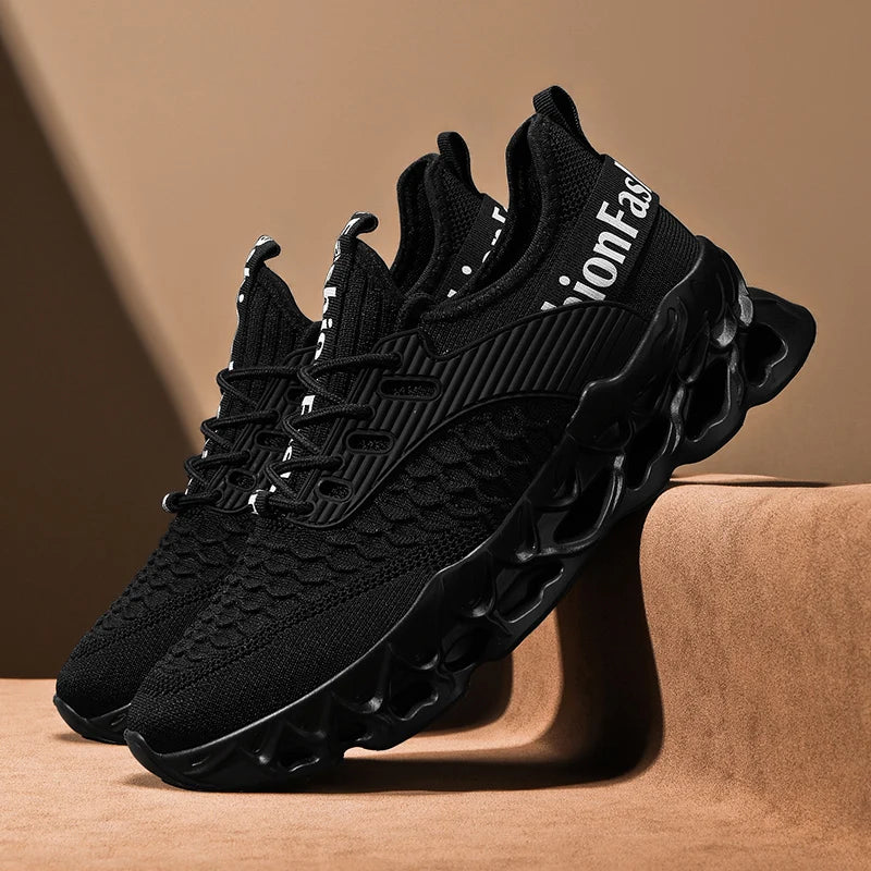 YRZL Men's Breathable Mesh Lightweight Running Shoes Soft Sole/Non Slip Comfortable Sports Shoes for Men Outdoor Walking Casual