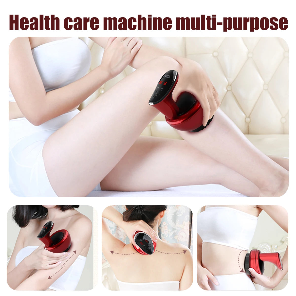 Electric Vacuum Cans massager for Cupping Scraping/EMS Body massage Suction Cup Heating Fat Burner Slimming